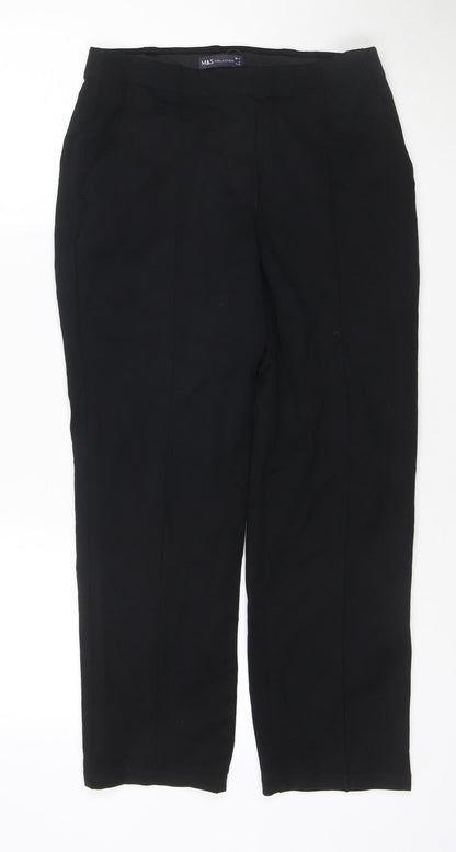 Marks and Spencer Womens Black Size 10 Slim Leg Trousers
