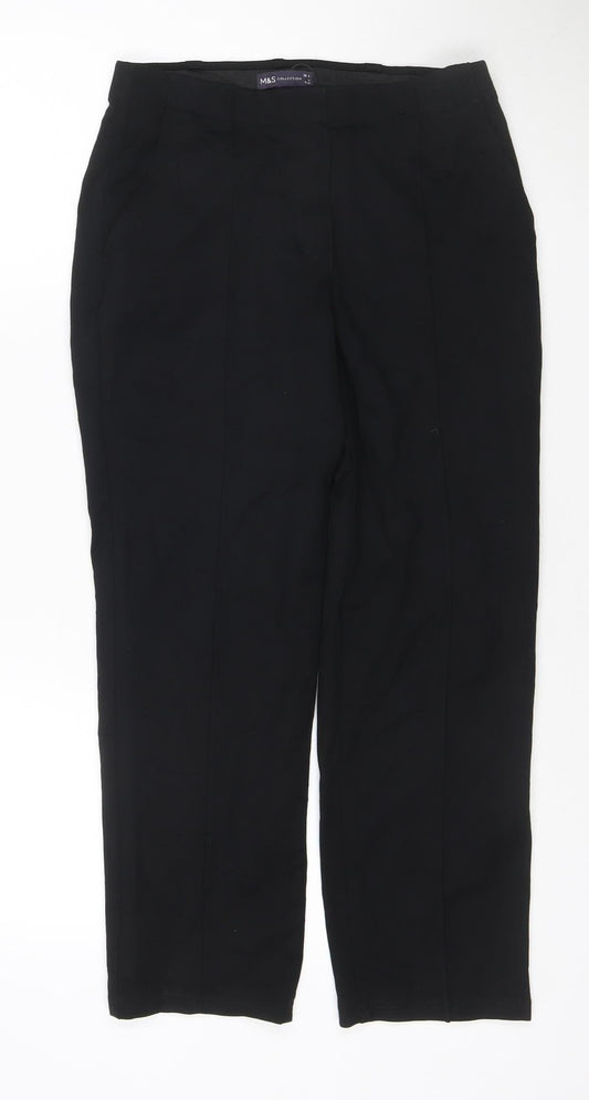 Marks and Spencer Womens Black Size 10 Slim Leg Trousers