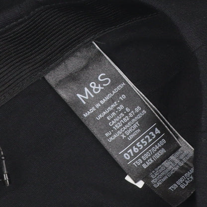 Marks and Spencer Womens Black Size 10 Slim Leg Trousers