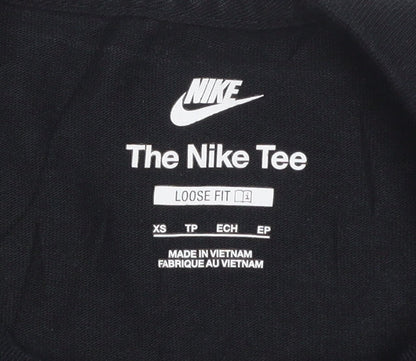 Nike Men's Black Air Graphic Loose Fit T-Shirt XS