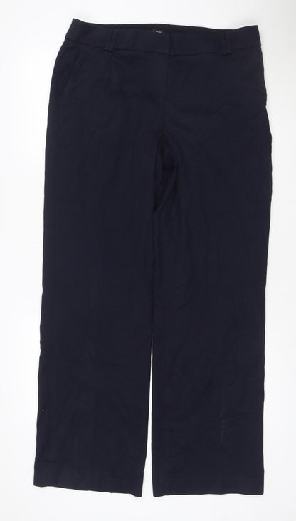 Next Women's Blue Regular Fit Trousers Size 14 Straight Leg