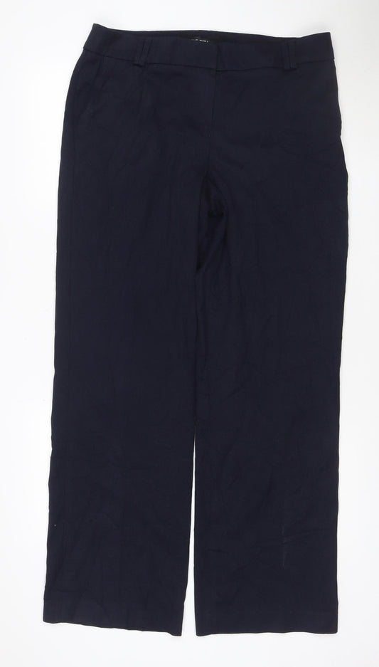 Next Women's Blue Regular Fit Trousers Size 14 Straight Leg