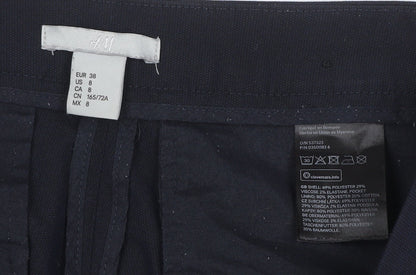 H&M Women’s Black Straight Leg Dress Pants Size 10 Formal Work Trousers