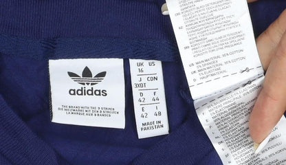adidas Men's Blue XL Trefoil Logo Graphic Cotton T-Shirt