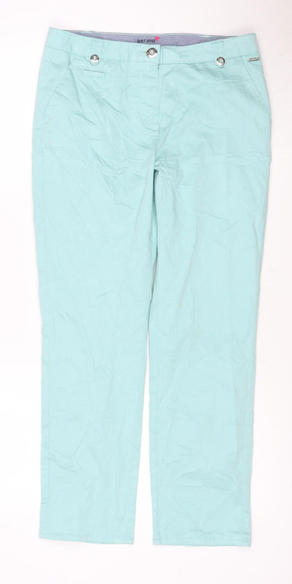 Marks and Spencer Women Green Size 10 Short Straight Stretch Jeans