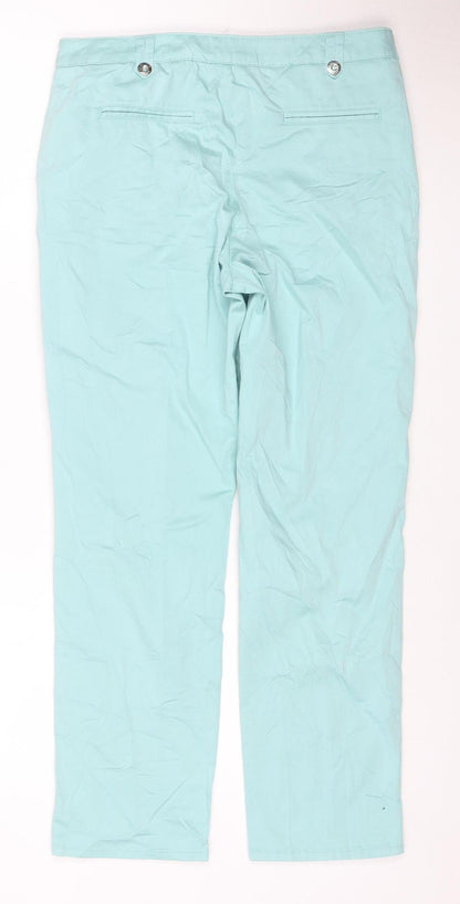 Marks and Spencer Women Green Size 10 Short Straight Stretch Jeans