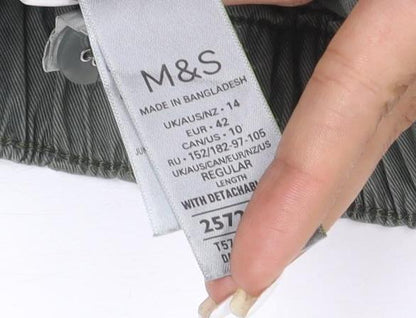 Marks and Spencer Women’s Green Cargo Trousers Size 14 Relaxed Fit