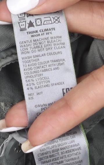 Marks and Spencer Women’s Green Cargo Trousers Size 14 Relaxed Fit