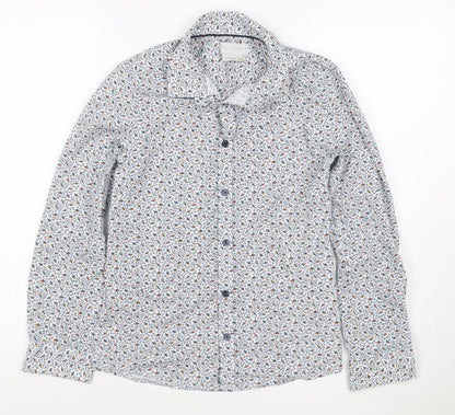 John Lewis Boys Multicoloured Bird Print Cotton Button-Up Shirt 13 Years