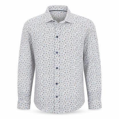 John Lewis Boys Multicoloured Bird Print Cotton Button-Up Shirt 13 Years