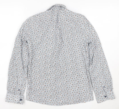 John Lewis Boys Multicoloured Bird Print Cotton Button-Up Shirt 13 Years