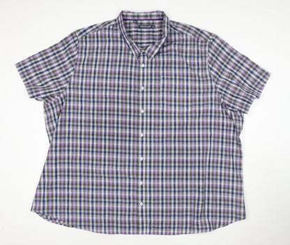 Premier Man Men's Multicoloured Check Short Sleeve 5XL Casual Shirt