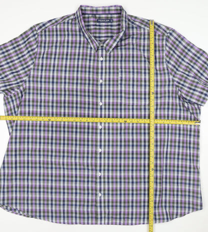 Premier Man Men's Multicoloured Check Short Sleeve 5XL Casual Shirt