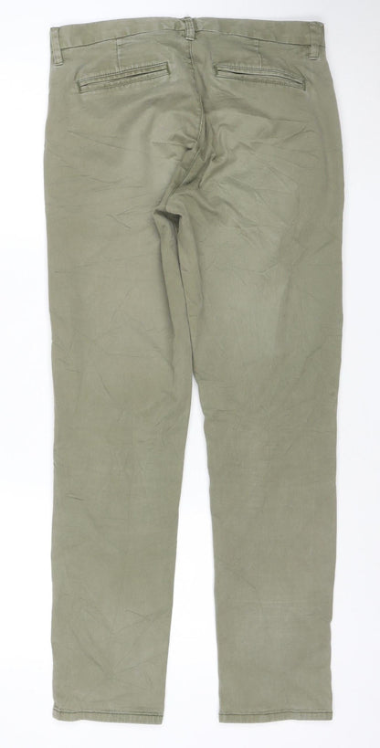 Next Mens Green Slim Fit Stretch Chino Trousers 30R
