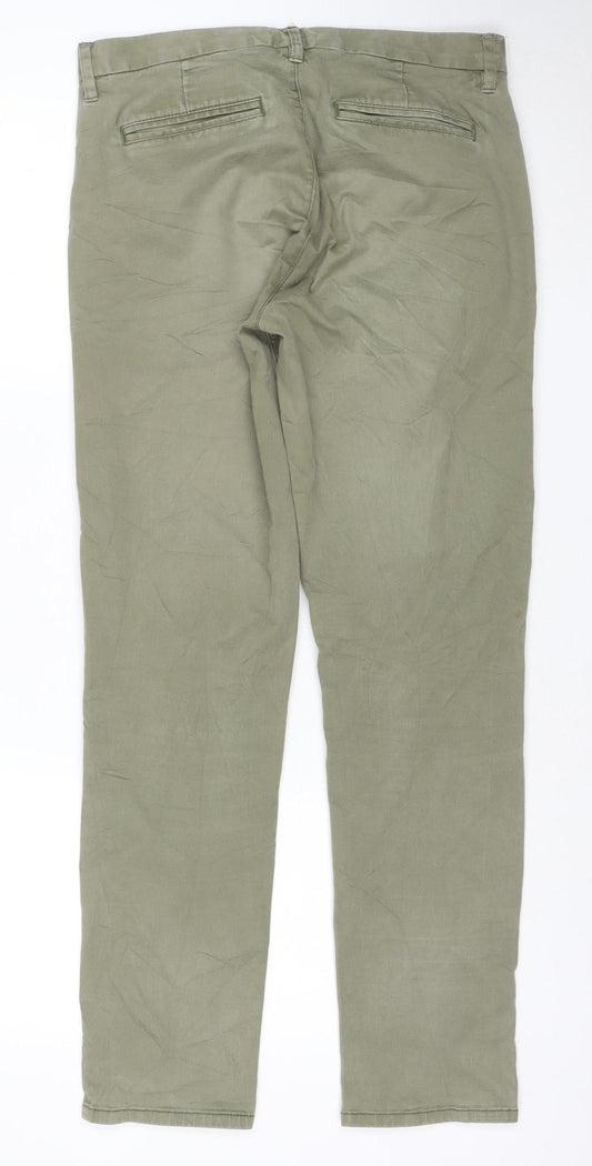 Next Mens Green Slim Fit Stretch Chino Trousers 30R
