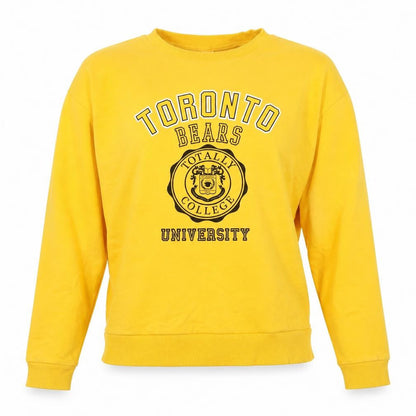 H&M Women's Yellow Toronto Bears Cotton Pullover Sweatshirt M