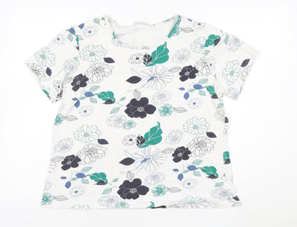 Damart Women’s Multicoloured Floral Cotton T-Shirt L