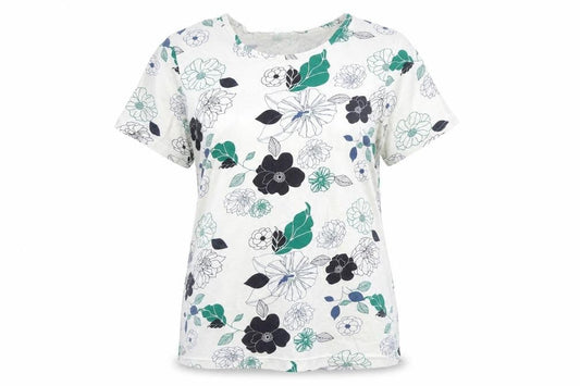 Damart Women’s Multicoloured Floral Cotton T-Shirt L