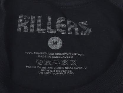 The Killers Women's Black Cotton Band T-Shirt M Short Sleeve