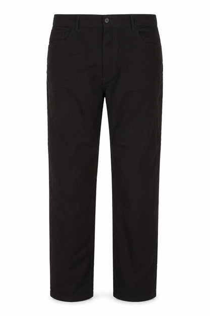 Gemm Mens Black Cotton Chino Trousers 36W 31L Regular Fit