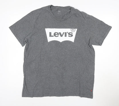 Levi's Men's Grey Short Sleeve Crew Neck T-Shirt Size L