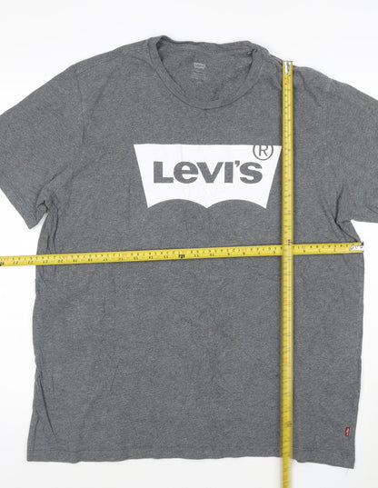 Levi's Men's Grey Short Sleeve Crew Neck T-Shirt Size L