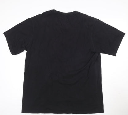 Maharishi Men's Black Organic Cotton XL Embroidered Tiger T-Shirt