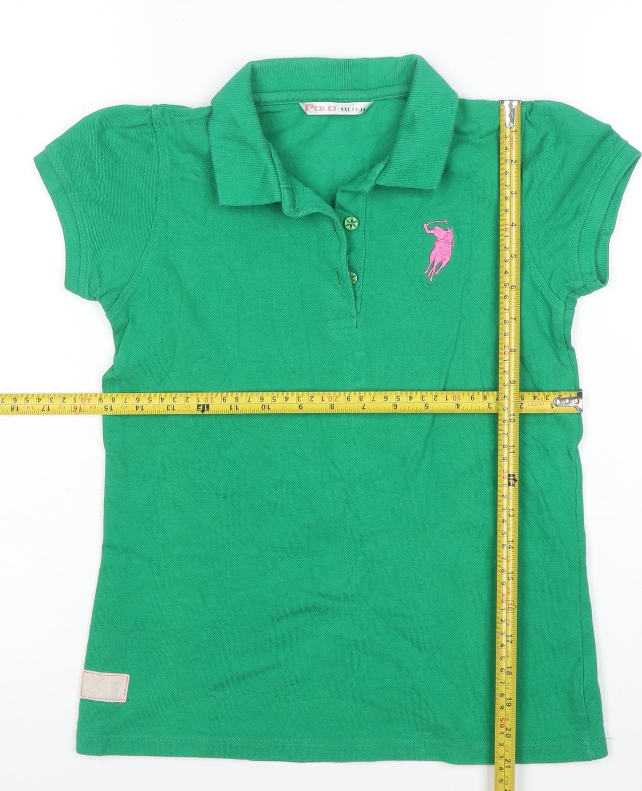 Polo Girls Green Short Sleeve Cotton Polo Shirt 13-14 Years