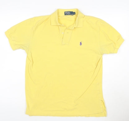 Ralph Lauren Men’s Yellow Classic Fit Cotton Polo Shirt Size S