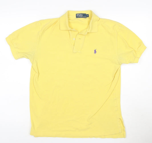 Ralph Lauren Men’s Yellow Classic Fit Cotton Polo Shirt Size S