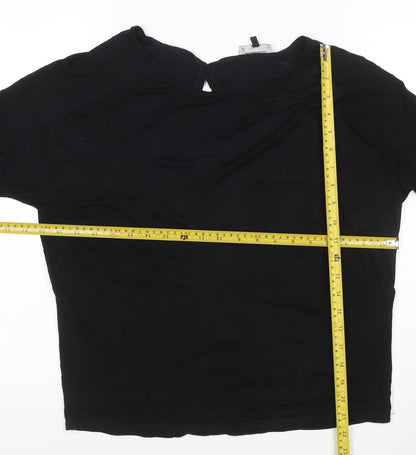 Warehouse Women's Black 3/4 Sleeve Viscose Blouse UK 8
