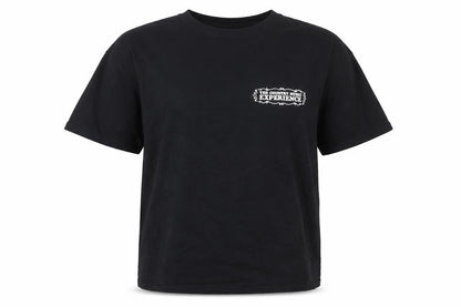 Front view of Fruit of the Loom unisex black country music experience t-shirt, size L