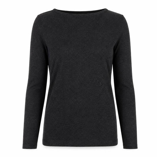 Stradivarius Women’s Grey Long Sleeve Lace V-Neck Stretch Top Size 12