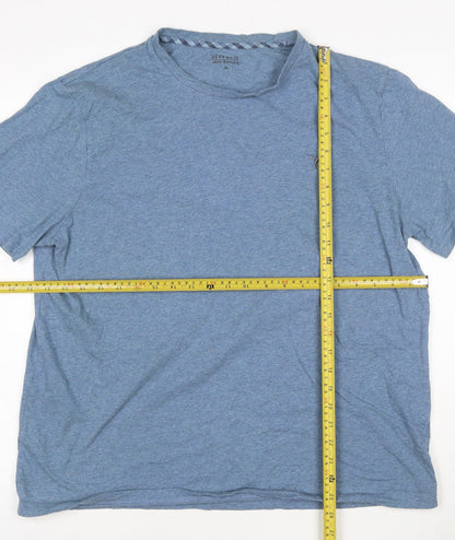 Jeff Banks Men's Blue Cotton Crew Neck Short Sleeve T-Shirt XL