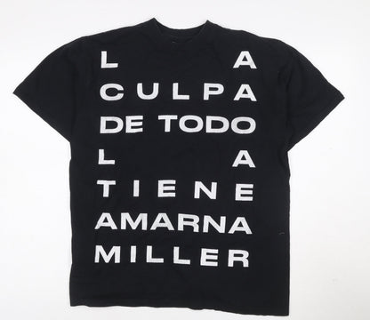 Amarna Miller Men's Black Graphic Quote T-Shirt Size M