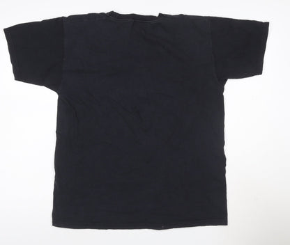 The Godfather Men's Black Cotton Graphic Print T-Shirt Size L