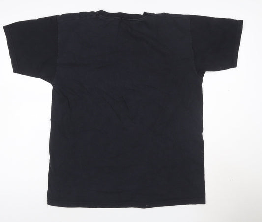 The Godfather Men's Black Cotton Graphic Print T-Shirt Size L