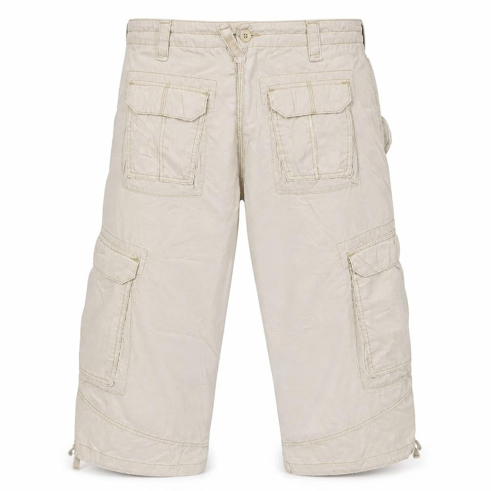 SoulCal Men's Beige Cargo Trousers M Lightweight Cotton Drawstring