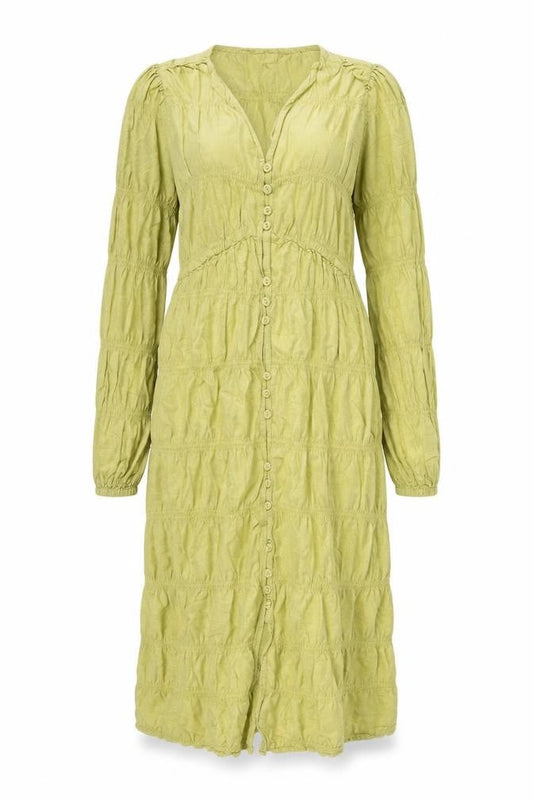 Marks & Spencer Women Green Size 8 A-Line Midi Dress