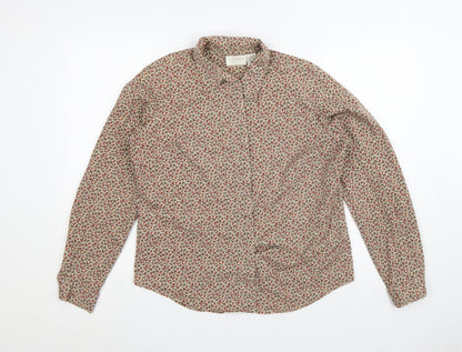 Liz Claiborne Women's Multicoloured Floral Long Sleeve Button-Up Shirt Size L