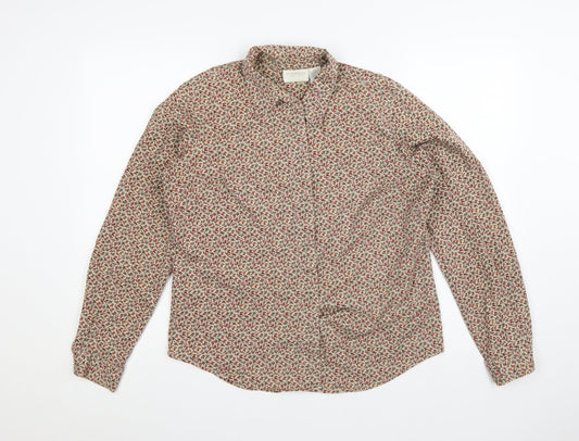 Liz Claiborne Women's Multicoloured Floral Long Sleeve Button-Up Shirt Size L
