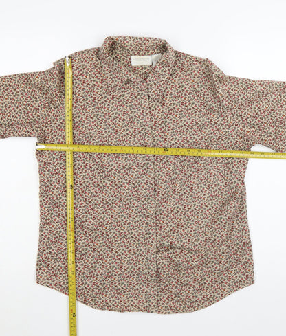 Liz Claiborne Women's Multicoloured Floral Long Sleeve Button-Up Shirt Size L