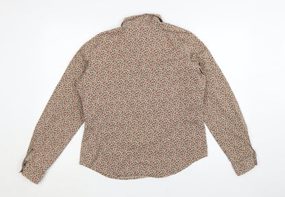 Liz Claiborne Women's Multicoloured Floral Long Sleeve Button-Up Shirt Size L