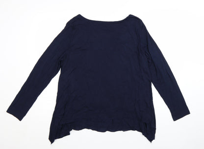 Phase Eight Women's Blue Long Sleeve Tunic Blouse Size 16