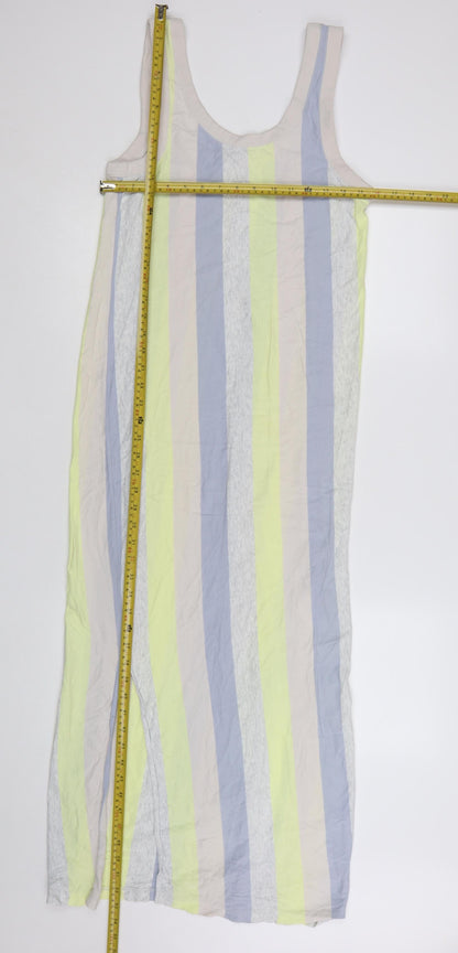 COS Women Multicoloured Striped Cotton Tank Midi Dress Size S