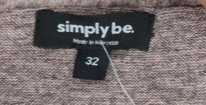 Simply Be Women’s Brown Cowl Neck Knit Jumper Size 32 Relaxed Fit