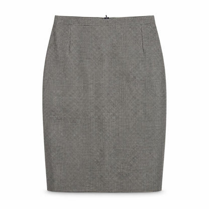Jigsaw Women Black Check Pencil Skirt Size 10 Cotton Blend Lined