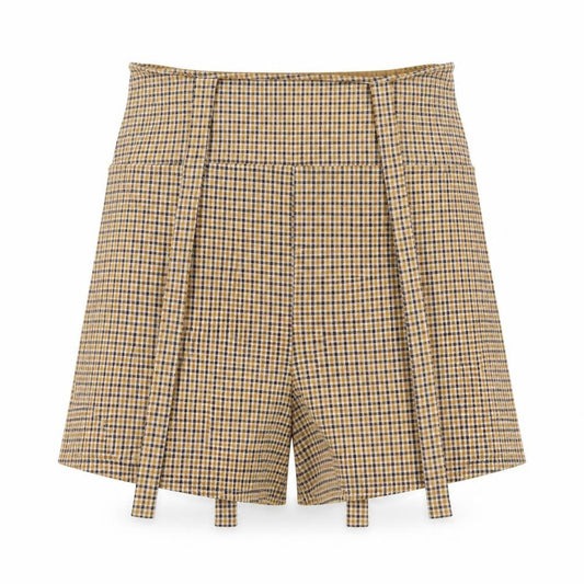 ASOS Women’s Multicoloured Check Paperbag Shorts Size 14