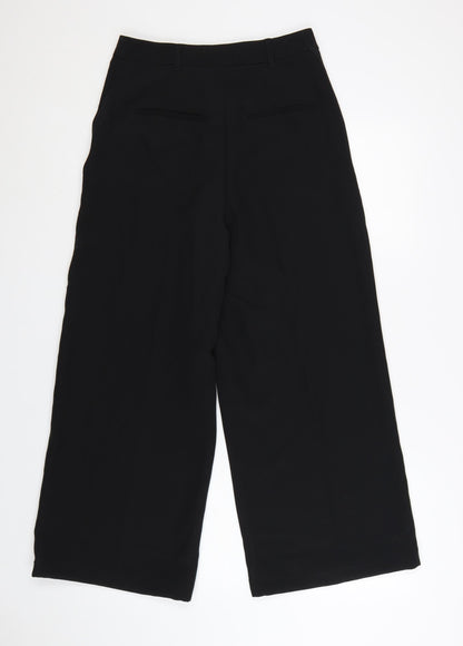 New Look Petite Women’s Black Wide-Leg Trousers UK 10 Polyester Blend