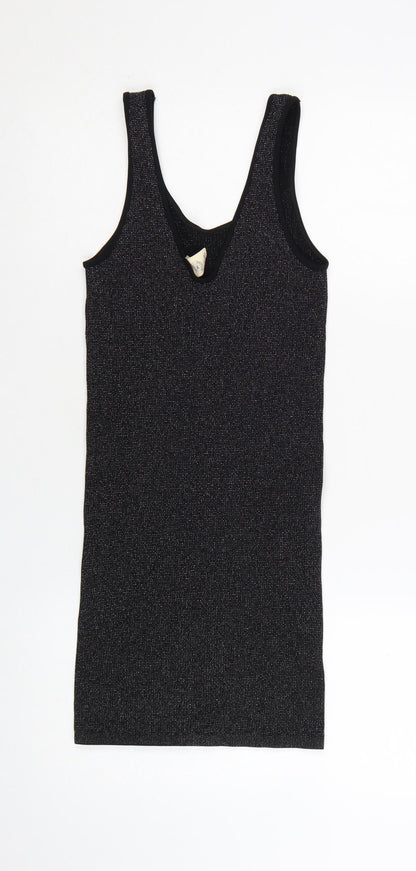 Urban Outfitters Women’s Black Glitter Bodycon Mini Dress Size S